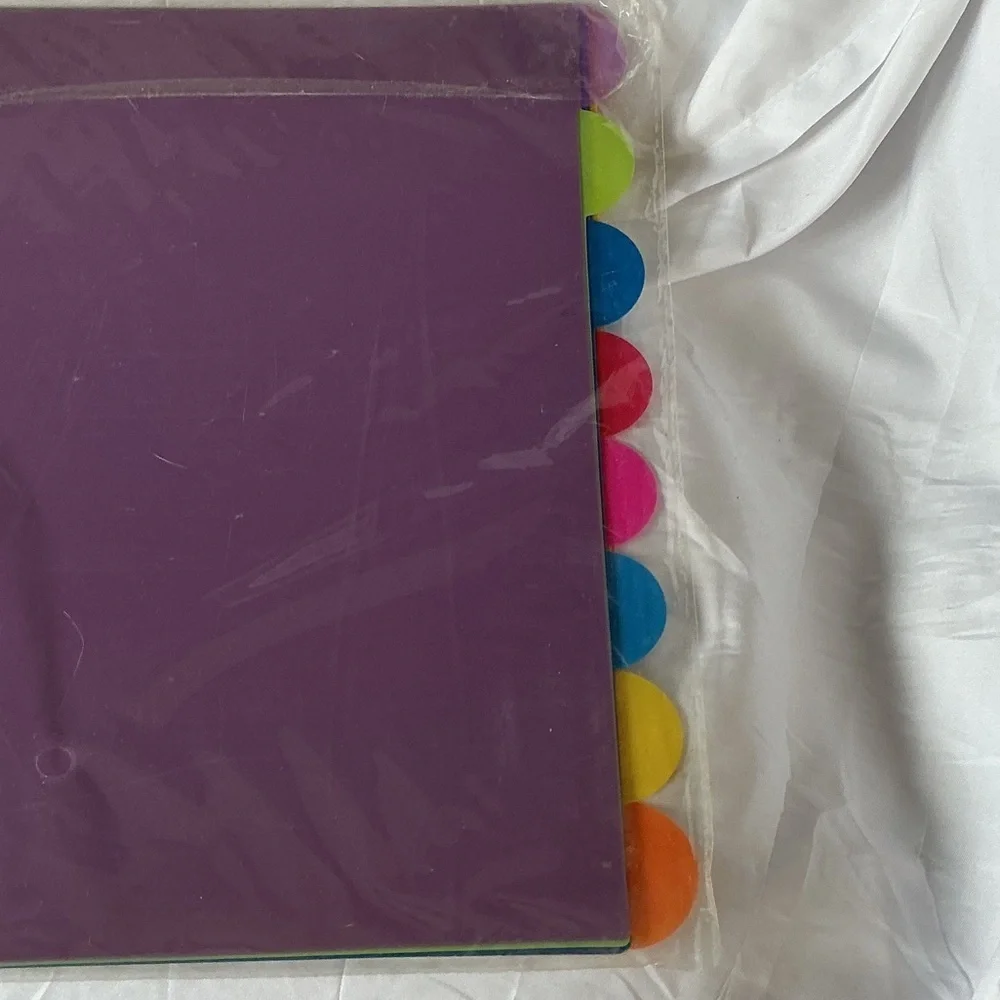 ★ Rainbow Tab Binder Dividers Organizer Insert Set School Office